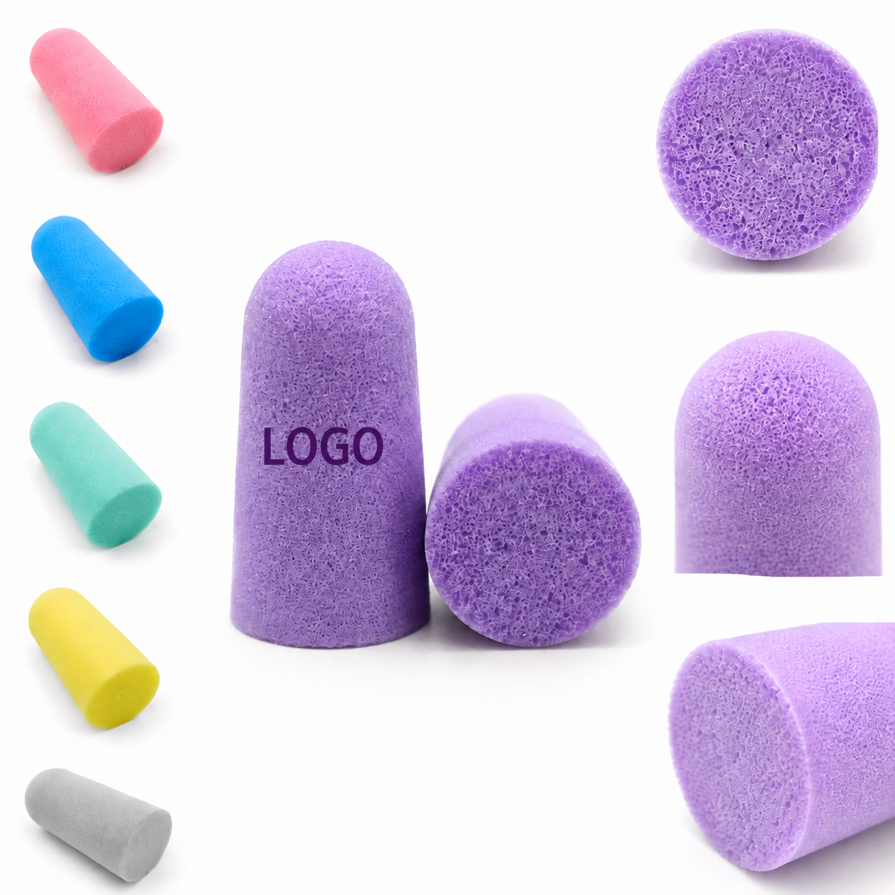 Soft Contoured Foam Earplugs for Noise Reduction and Travel