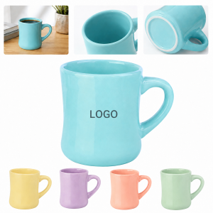 Vibrant Glossy Diner-Style Ceramic Coffee Mug - 12 oz.