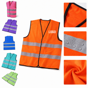 High-Visibility Dual-Stripe Reflective Safety Vest with Contrast Trim