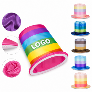 Foldable Multicolored Striped Sun Hat with Pop-Up Design