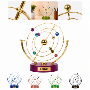 Kinetic Celestial Orbit Desk Sculpture with Magnetic Base