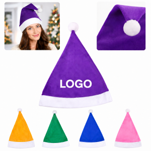 Vibrant Plush Holiday Celebration Hat with White Trim