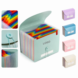Multi-Compartment Accordion File Folder with Secure Elastic Cord